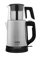 Sarex SR-3320 Tealab Glass Otomatik Cam Demlikli 1800 W Çelik Gövdeli İnox Çay Makinesi