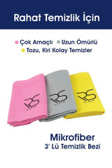 Rs Clean Mikrofiber Temizlik Bezi 3'lü