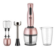 Fakir Lucca Q 500 ml Plastik Hazneli Buz Kırıcılı Turbolu Çift Bıçaklı Blender Seti Rose Gold