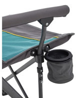 Uquip Comfy Katlanır Kolçaklı Mavi Tekli Kamp Sandalyesi