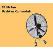 Öztümsan 75 CM Kumandalı Duvar Sanayi Tipi Vantilatör