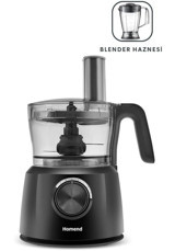 Homend Functionall 2845H Doğrayıcılı Çırpıcı 2000 W Siyah Mutfak Robotu