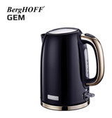 Berghoff Gem Titan Çelik 1.7 lt 2200 W Retro Altın Siyah Kettle