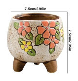 Florada 3 Adet Retro Saksı Seti Dekoratif Kaktüs ve Sukulent Set