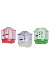 Keser Store PRA-2225674-0341 Çatılı Dikdörtgen Krom Muhabbet Kuşu Kafesi