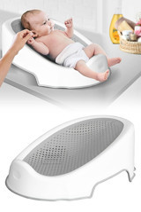 Meleni Baby Fileli Oturaklı Beyaz Bebek Küveti Seti