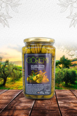Görem Çekirdeksiz Salamura Izgara Yeşil Zeytin Kavanoz 500 gr