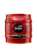 Şems Zeytin Az Tuzlu Siyah Zeytin Teneke 2 kg