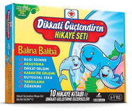 Dikkati Güçlendiren Hikaye Seti-Balina Baliba Kutulu Set- 6-9 Yaş - 10 Kitap Takım Osman Abalı Adeda