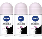 Nivea Black&White Invisible Clear Roll-On Kadın Deodorant 3x50 ml