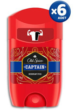 Old Spice Captain Erkek Deodorant 6x50 ml