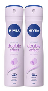 Nivea Double Effect Sprey Kadın Deodorant 2x150 ml