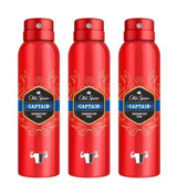 Old Spice Captain Sprey Erkek Deodorant 3x150 ml