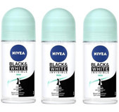 Nivea Black&White Invisible Fresh Roll-On Kadın Deodorant 3x50 ml
