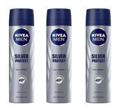 Nivea Sılver Protect Sprey Erkek Deodorant 3x150 ml