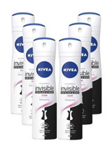 Nivea Black&White Invisible Clear Sprey Kadın Deodorant 6x150 ml