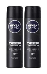 Nivea Deep Dimension Dark Wood Sprey Erkek Deodorant 2x150 ml