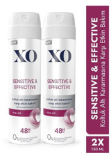Xo Sensitive&Effective Sprey Kadın Deodorant 2x150 ml