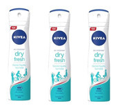 Nivea Dry Fresh Sprey Kadın Deodorant 3x150 ml
