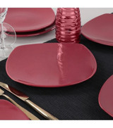 Keramika Carmen 6 Parça 6 Kişilik Stoneware Kare Yemek Takımı