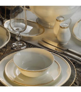 Evaliza Versailles Gold 101 Parça 12 Kişilik Porselen Yuvarlak Yemek Takımı