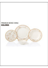 Pierre Cardin Dolores 60 Parça 12 Kişilik Bone China Porselen Yuvarlak Yemek Takımı
