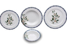 Porland Humble 24 Parça 6 Kişilik Porselen Yuvarlak Yemek Takımı