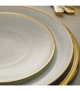 Evaliza Coupe Paisley Gold 60 Parça 12 Kişilik Porselen Yuvarlak Yemek Takımı