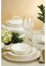 Emsan Asya 59 Parça 12 Kişilik Bone China Porselen Yuvarlak Yemek Takımı