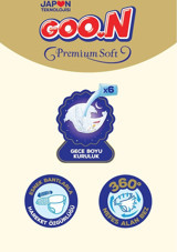Goon Premium Soft 6 Numara Bantlı Bebek Bezi 42'li