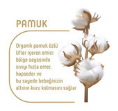 Pure Baby Organic 4 Numara Organik Bantlı Bebek Bezi 208'li