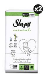 Sleepy Natural 1 Numara Bantlı Bebek Bezi 84'lü
