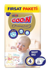 Goon Premium Soft 4 Numara Bantlı Bebek Bezi 272'li