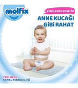 Molfix 5+ Numara Bantlı Bebek Bezi 132'li