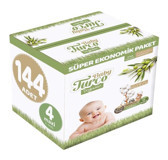 Baby Turco Doğadan 4 Numara Bantlı Bebek Bezi 144'lü