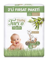 Baby Turco Doğadan 4 Numara Bantlı Bebek Bezi 82'li