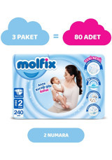 Molfix 2 Numara Bantlı Bebek Bezi 240'lı