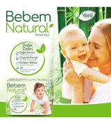 Bebem Natural 4 Numara Bantlı Bebek Bezi 180'li