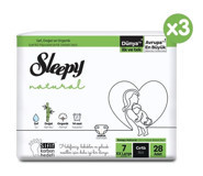 Sleepy Natural 7 Numara Bantlı Bebek Bezi 84'lü