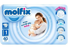 Molfix 1 Numara Bantlı Bebek Bezi 80'li