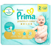 Prima Premium Care 2 Numara Bantlı Bebek Bezi 30'lu