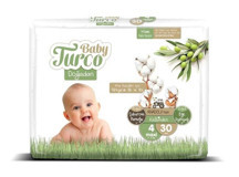 Baby Turco Doğadan 4 Numara Bantlı Bebek Bezi 30'lu
