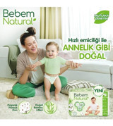 Bebem Natural 4 Numara Bantlı Bebek Bezi 120'li