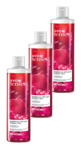 Avon Raspberry Delight Frambuaz - Frenk Üzümü Nemlendirici Vegan Duş Jeli 3 x 250 ml