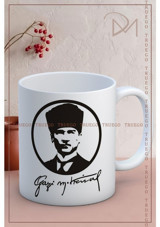 Truego Baskılı Kupa Bardak Seramik Mug - Atatürk