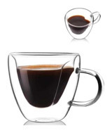 Perotti 12465 Kalpli Çift Çidarlı Cam Kupa 175 ml
