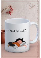 Truego Baskılı Kupa Bardak Seramik Mug - Hallederizz..