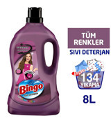 Bingo Renkliler İçin 134 Yıkama Sıvı Deterjan 8 lt