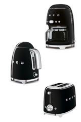 Smeg 50's Style 3'lü Elektronik Çeyiz Seti Siyah