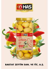 Has Premium Biberli Yeşil Zeytin 500 gr